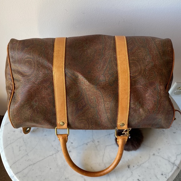Authentic ETRO Milano Boston Bag Travel Tote Paisley Weekender - Picture 14 of 14